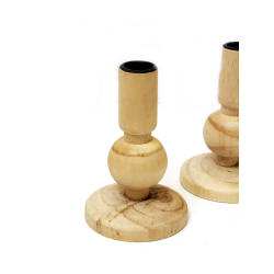 Świecznik BOHO z surowego drewna Pojedynczy